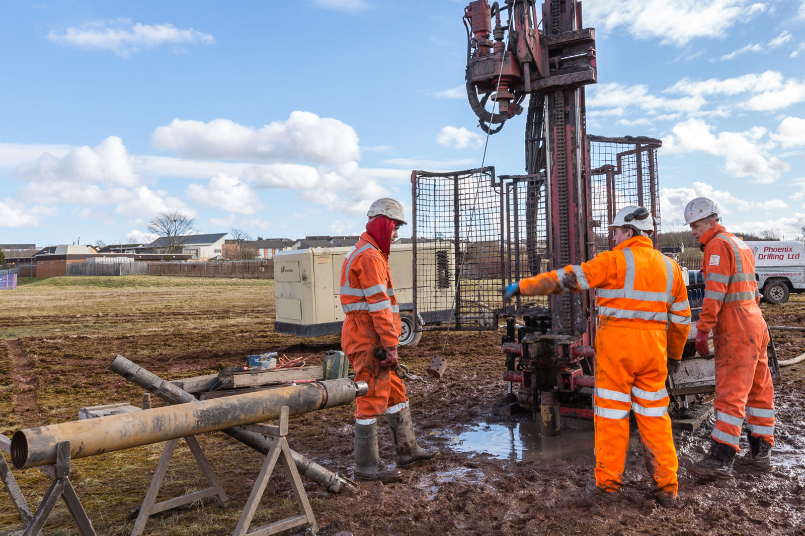 Borehole drilling in Camden with professional drilling rig