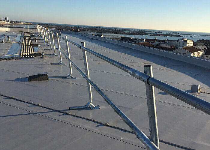 Rooftop safety rail system Hire Camden