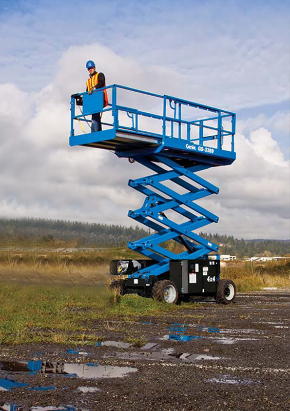 Rough terrain scissor lift Hire Camden
